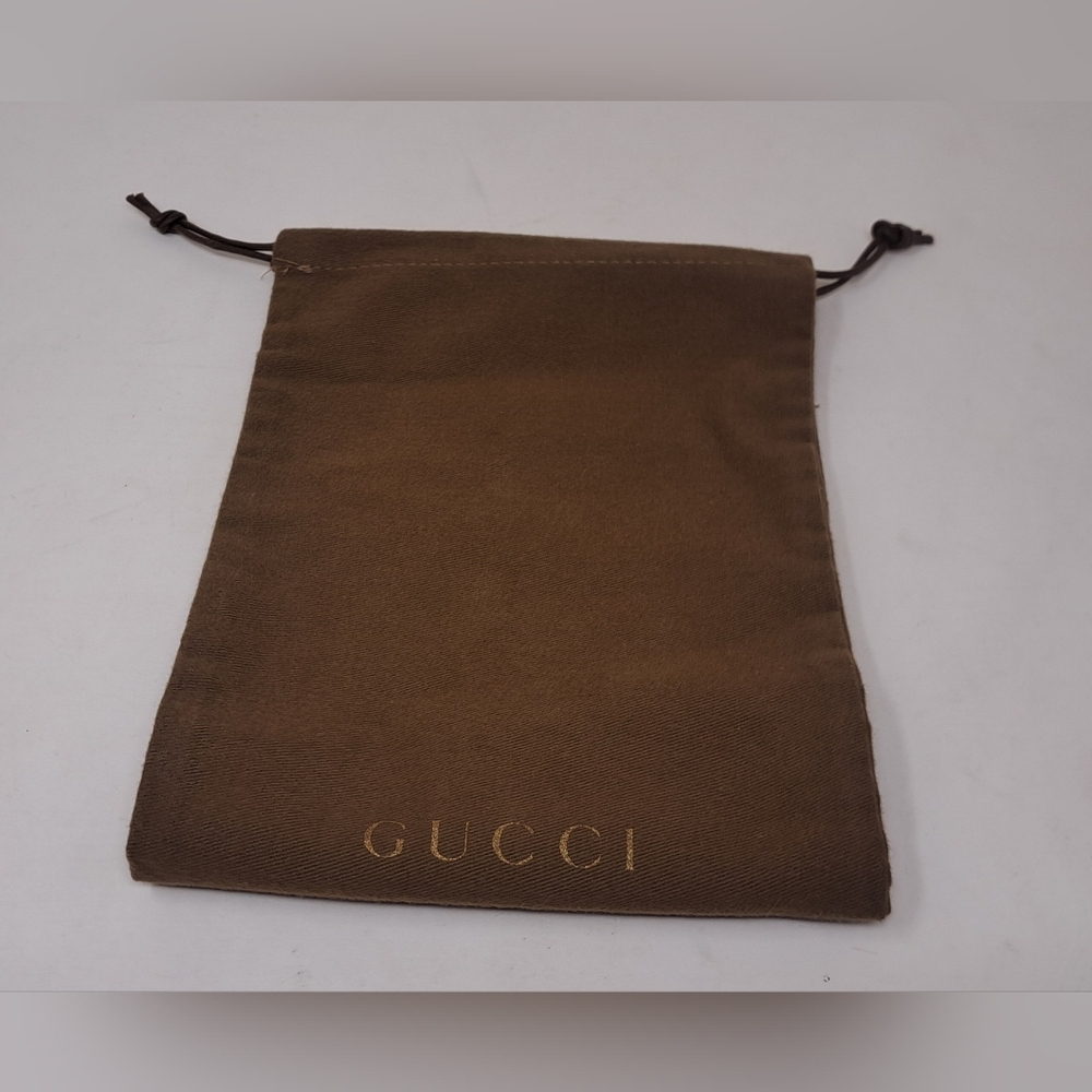 Gucci Drawstring Bag Storage Dust Travel Brown Vintage Y2K HQ 16" x 6.5" - Picture 2 of 8